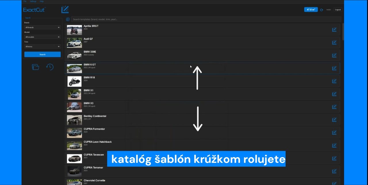 ExactCut tutoriál — Základy práce s katalógom šablón